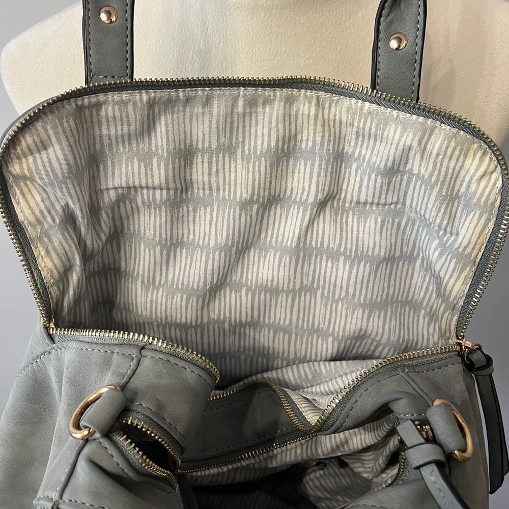 Women’s gray braided shoulder bag - Picture 5 of 15